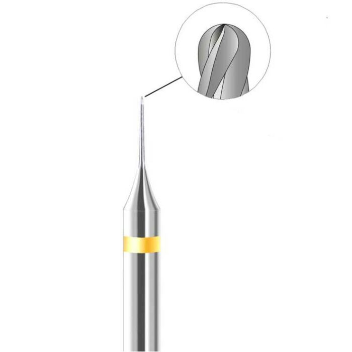 BUSCH ROUND CYLINDRICAL TUNGSTEN CARBIDE BURR, 1Z-AU, 0.20MM