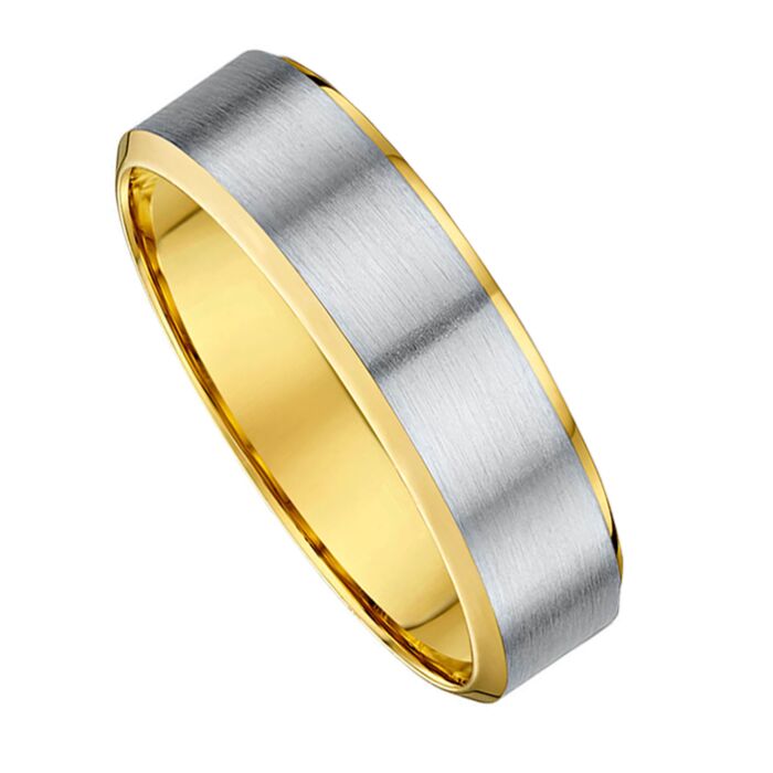 Wedding Ring 5mm Two Tone Gold Ring |  238A02