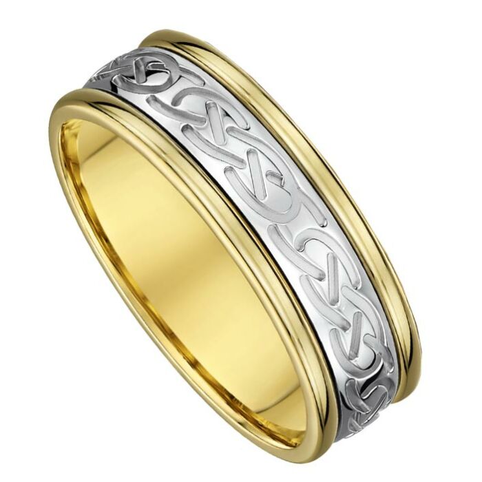 Wedding Ring 7mm Two Tone Gold Ring | 293B00G