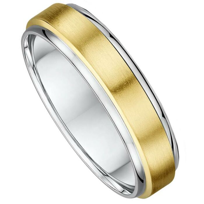 Wedding Ring 6mm Two Tone Gold Ring | 576A01
