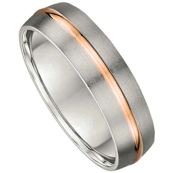 Wedding Ring 6mm Two Tone Gold Ring | 782A00