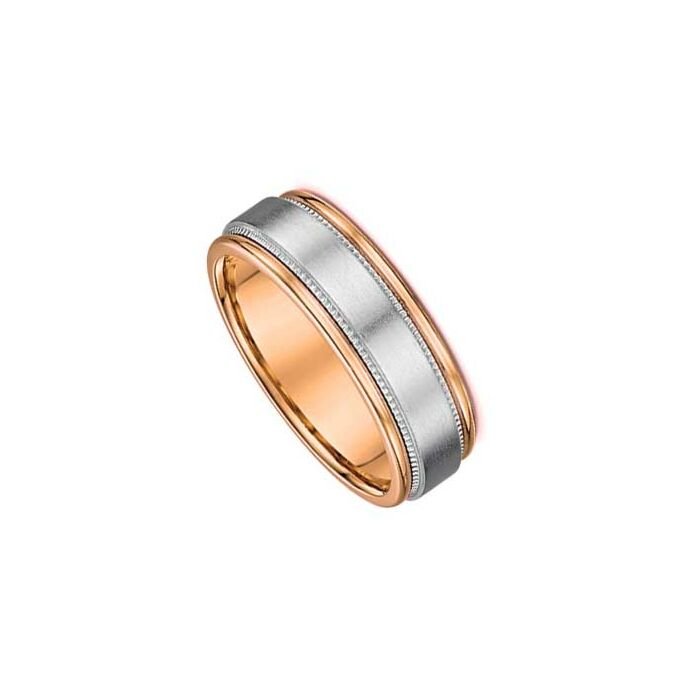 Wedding Ring 7mm Two Tone Gold Ring | 818A00