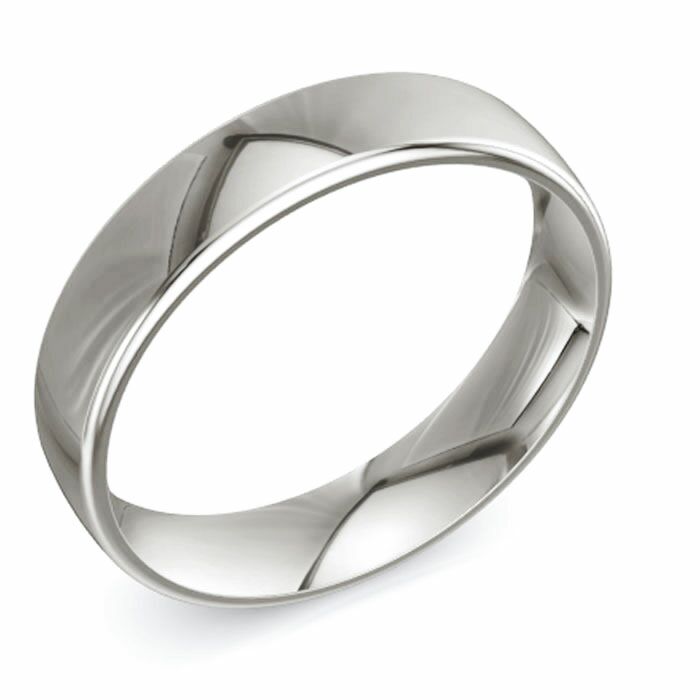 Modern Court 9ct White Gold Wedding Rings
