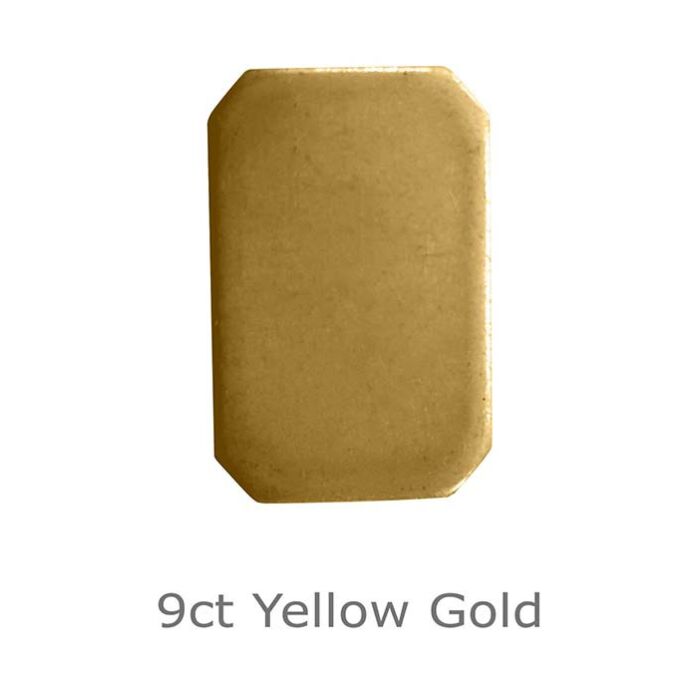 GOLD RECTANGULAR CUT CORNERS BLANK STAMPED SHAPE