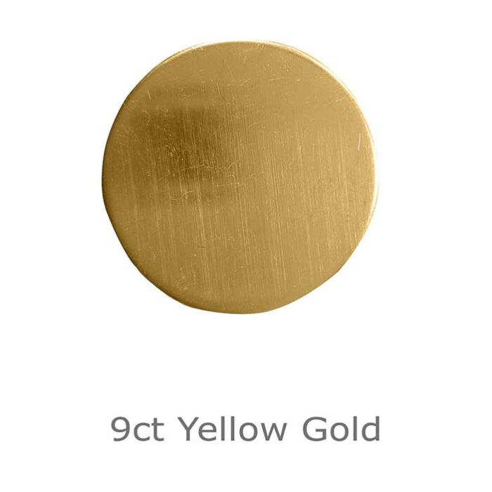 9ct Yellow Gold 10 x 2mm round blank stamped shape