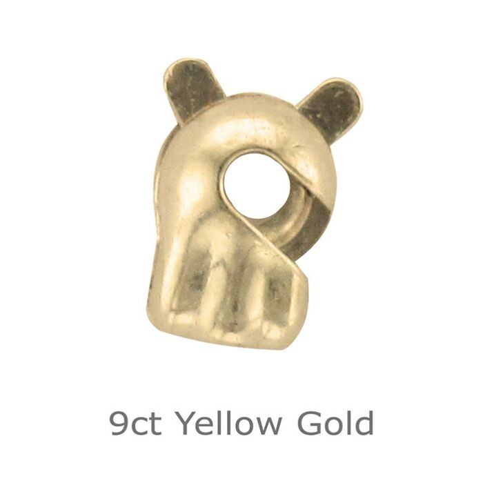 9ct Yellow Gold Revolver safety catch 4.8 x 3.25mm