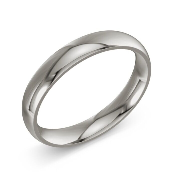 Court 9ct White Gold Wedding Rings