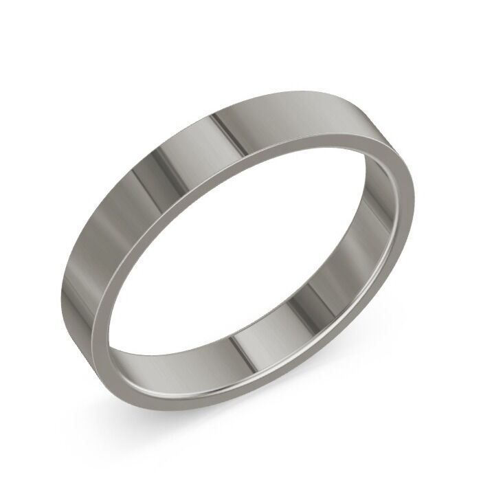 Flat shape 9ct White Gold Wedding Rings