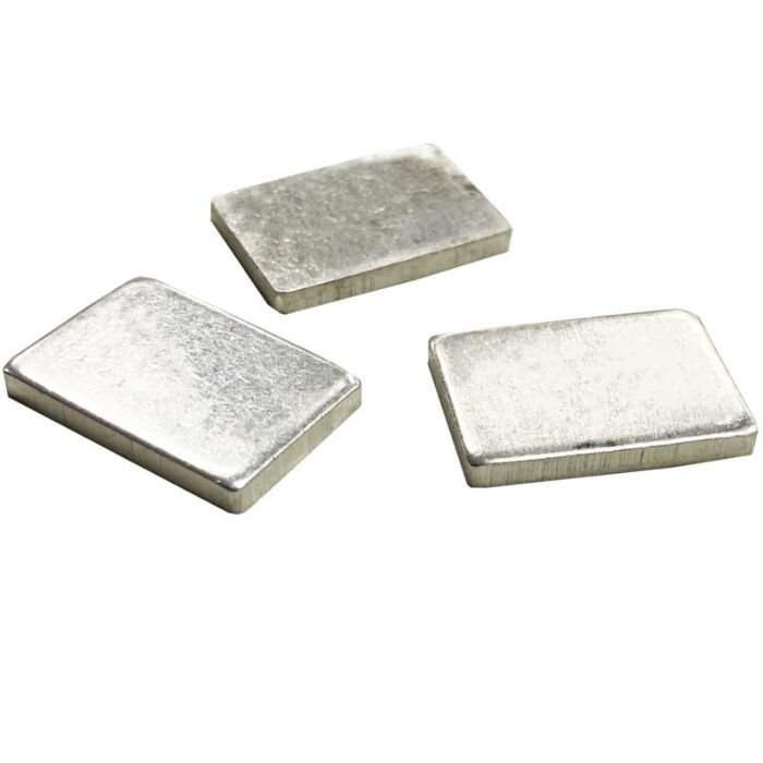 Sterling Silver Rectangular Stamped Shape 18.00 x 12.00 x 2.00mm