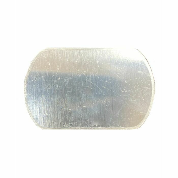 SILVER BLANK DOG TAG STAMPED SHAPE