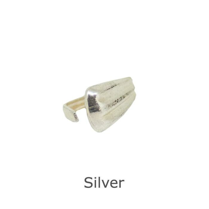 SILVER PENDANT FLUTED BAIL 6.7MM