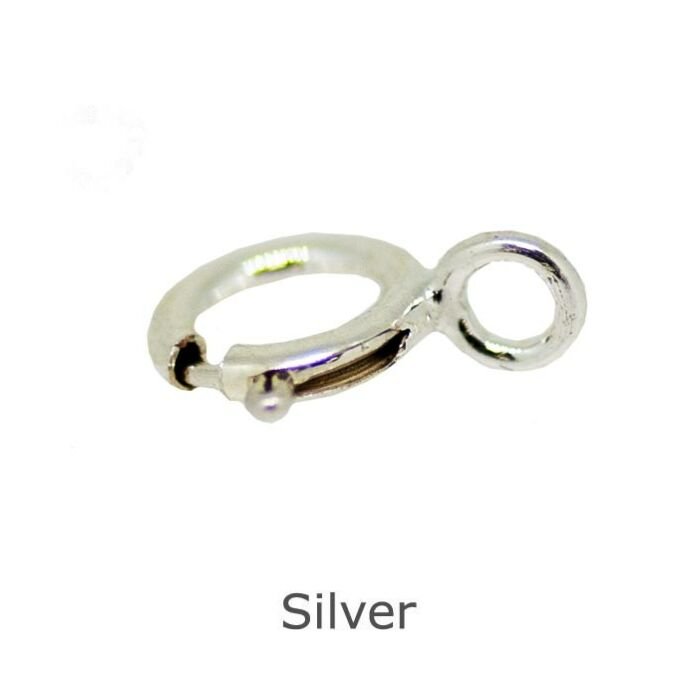 7mm silver bolt ring with 3.5mm closed jump ring
