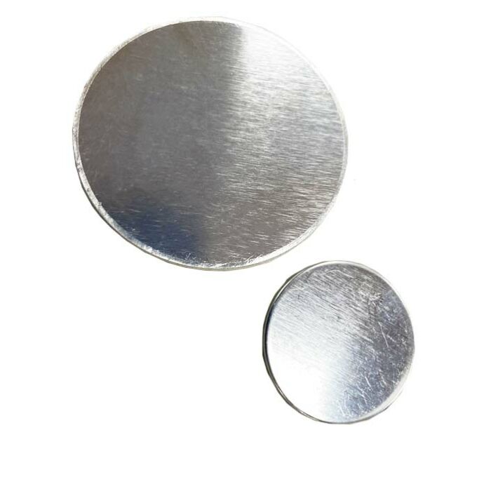 Silver 15 x 1.5mm round blank stamped shape