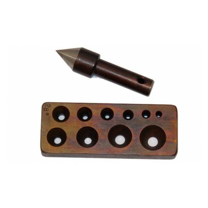 Collet Block Punch - Round Ten Holes 5.00mm - 18.00mm 28°