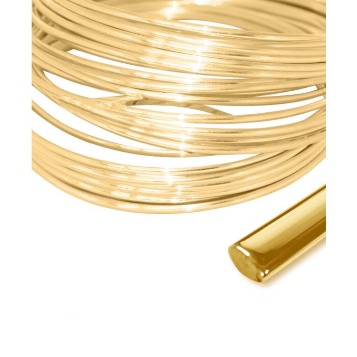 9ct Yellow Gold COURT SHAPE WIRE for jewellery making