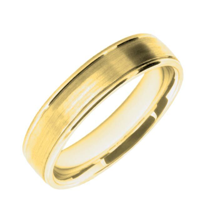Wedding Ring Diamond Cut 39 Dome Cut Edges Matt Finish
