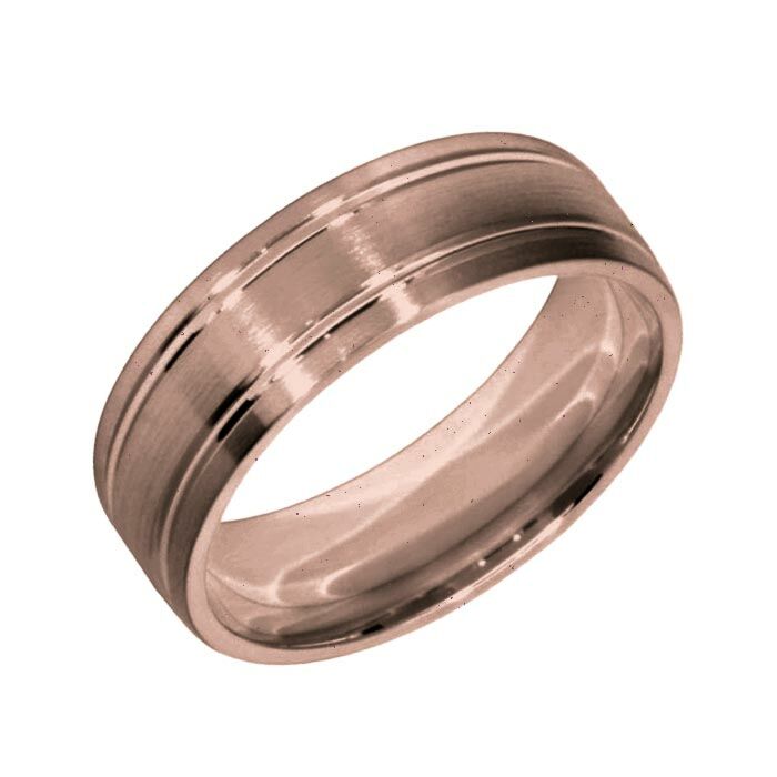Wedding Ring Diamond CUT 15 with Stripes, Cut edge & Matt finish
