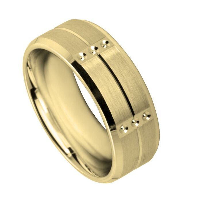 Wedding Ring Diamond CUT 58 V GROOVE CENTRE/PERIODIC FLAT & CIRCLE PATTERN AROUND