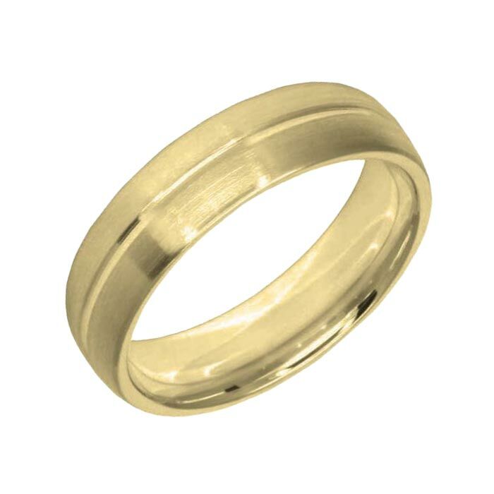 Diamond Cut Wedding Ring CUT 7 Central U groove & Matt finish
