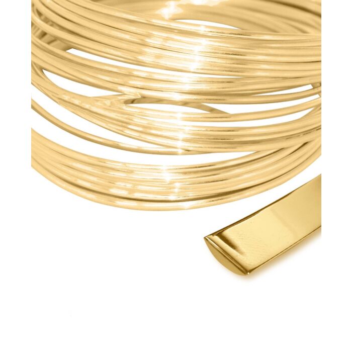 9ct Yellow Gold D shape wire for jewellery making