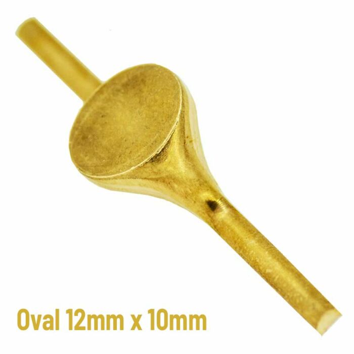 18ct Yellow Gold Oval Oxford signet 12mm x 10mm | Unfinished signet stamping