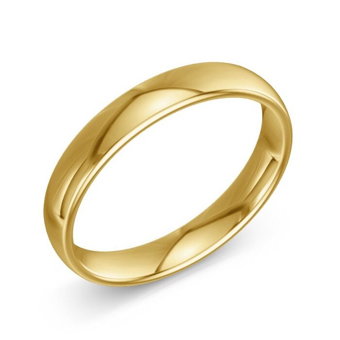 Oval 18ct Yellow Gold Wedding Rings