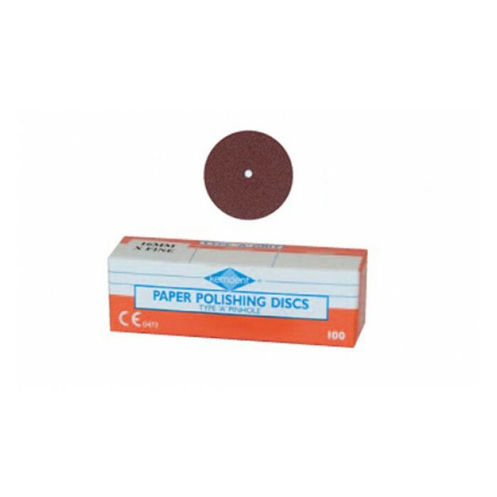 Medium abrasive Pin hole paper discs - Box of 100
