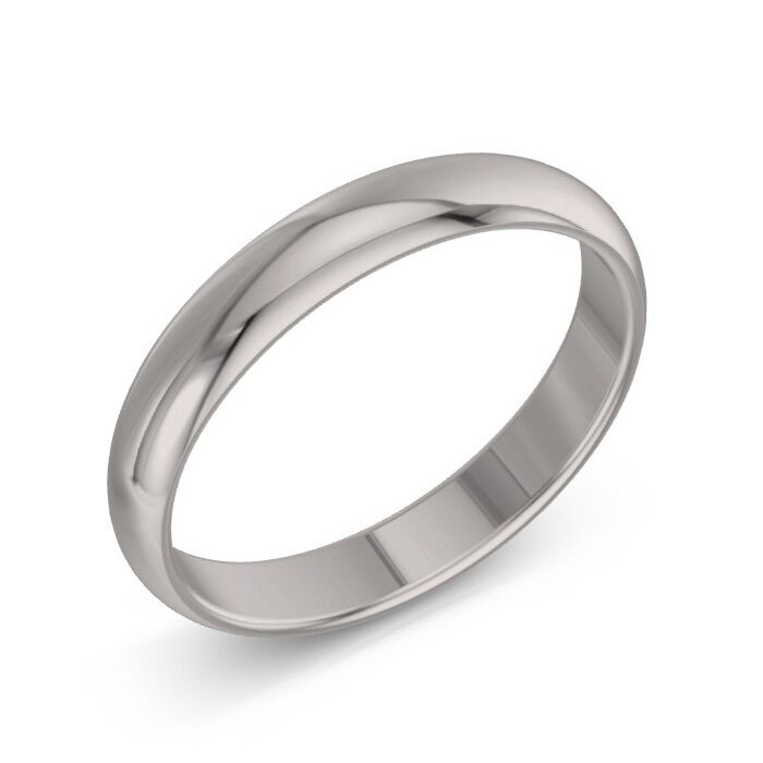 D Shape Platinum Wedding Rings