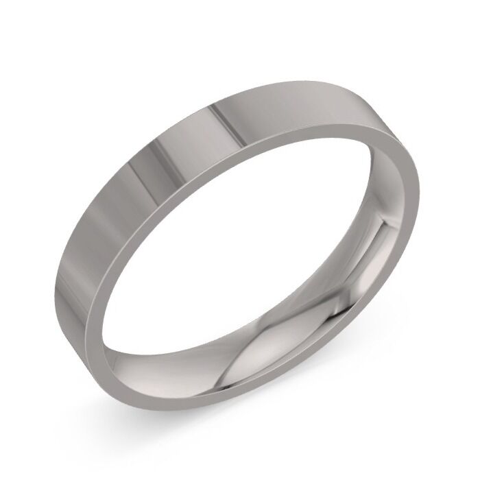 Flat Court Platinum Wedding Rings
