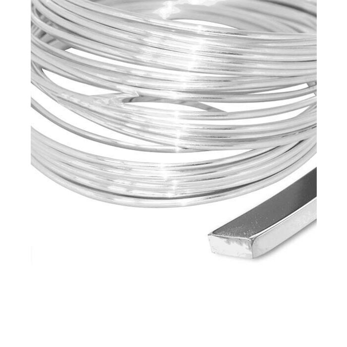 Silver Rectangular Wire 6.00 x 2.00 mm AgAIN Silver recycled from medical X-Ray film
