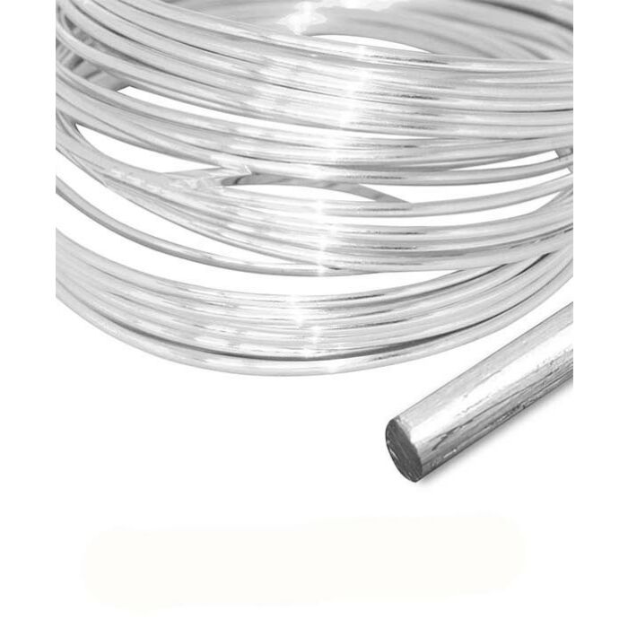 Silver Round Wire 3.5mm AgAIN Silver recycled from medical X-Ray film