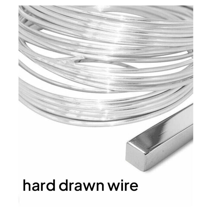 18ct White Gold hard drawn wire 3mm Square