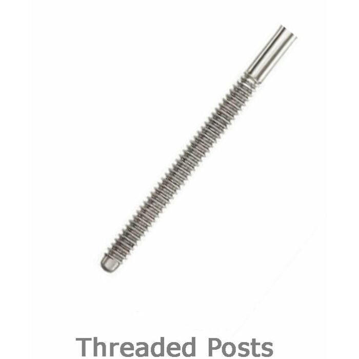 18ct White Gold Threaded Earring Posts Pin