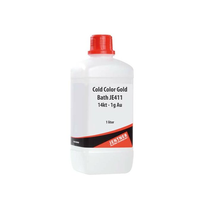 JENTNER, 14CT COLD GOLD PLATING SOLUTION, JE411, 1000ML, 1GM GOLD