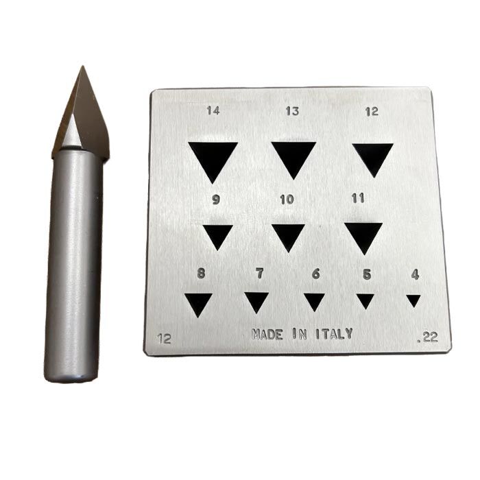 Collet Block and Punch, Triangular, 4.00mm to 14.00mm, 17°