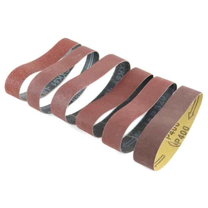 Set of 6 assorted grit Sanding Belts for the Durston Belt Sander