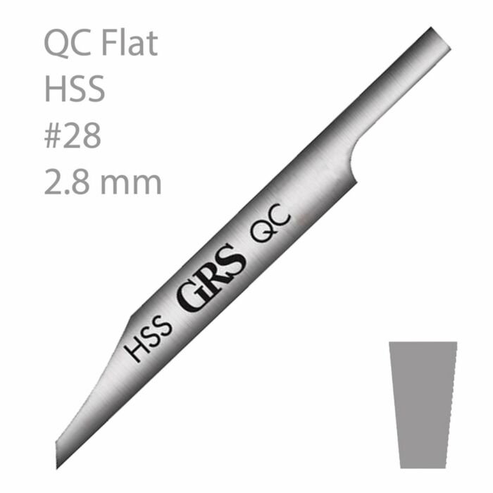 GRS QC HSS FLAT GRAVER, NO.28, 2.8MM, TOOLSGR288
