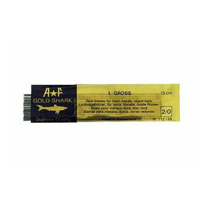 GOLD SHARK SWISS SAWBLADES, SIZE 6/0,   0.18mm Thickness, 30 Teeth per cm, TOOLSGSAW6