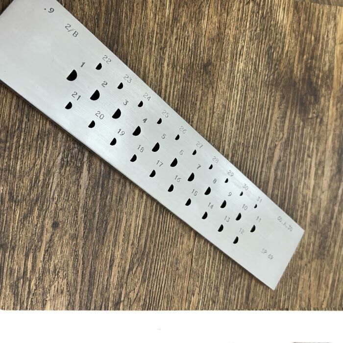 Drawplate, Half Round, 31 Holes, 6.00mm to 3.00mm