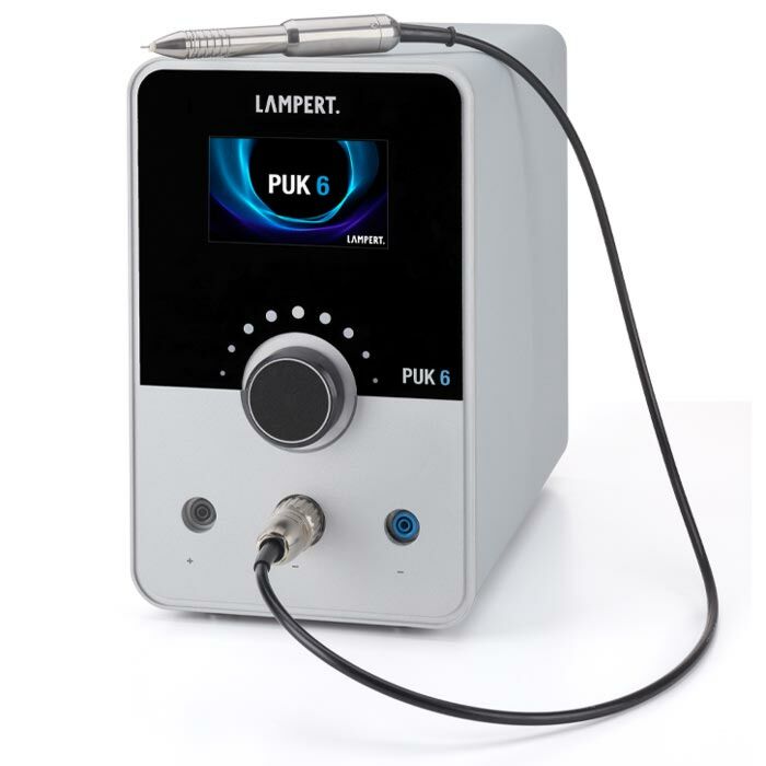 PUK 6 Welder Lampert. PUK with 10 x microscope, articulated arm and argon regulator.