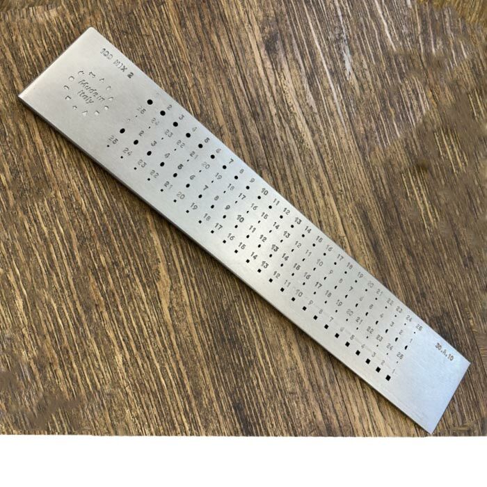 O.M.O Multi-Shape Wire Drawplate 100 Holes – Round, Half Round, Oval & Square Holes 3.00–1.00mm