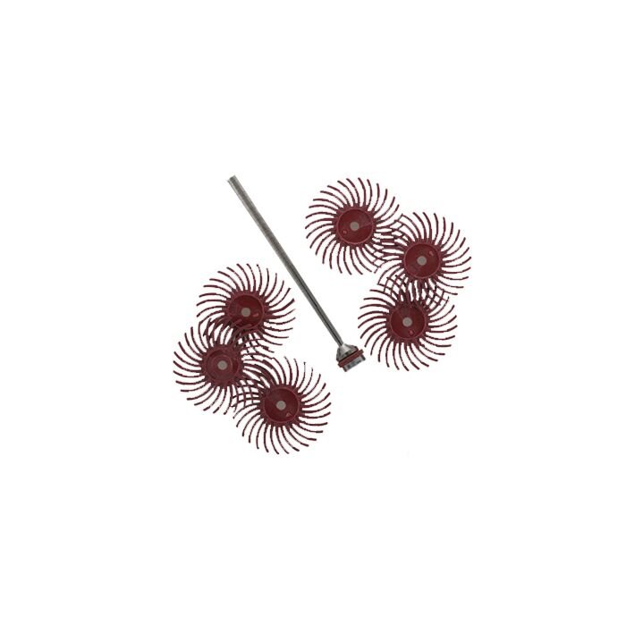 RED RADIAL DISC SET WITH SCREW TOP MANDREL