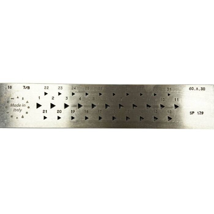 Drawplate, Triangular, 31 Holes, 6.00 to 3.00mm