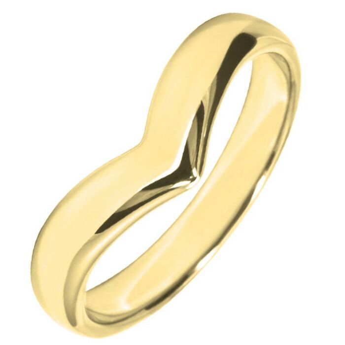 Wedding Ring 3mm Wishbone Shaped precious metal ring