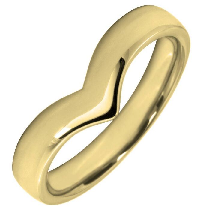 Wedding Ring 3.5mm shaped precious metal ring