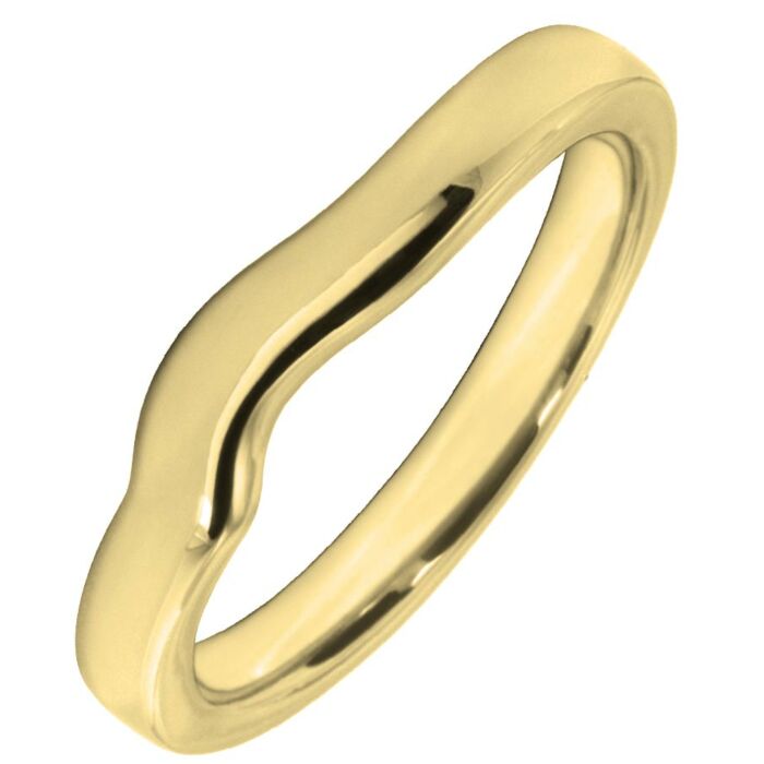 Wedding Ring 2.5mm shaped precious metal ring 