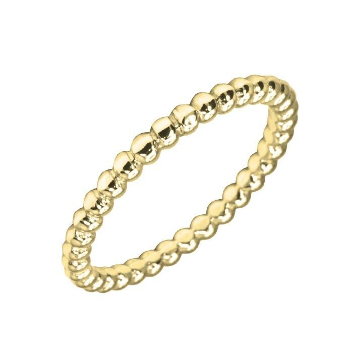Wedding Ring 1.5mm beaded precious metal ring | W513