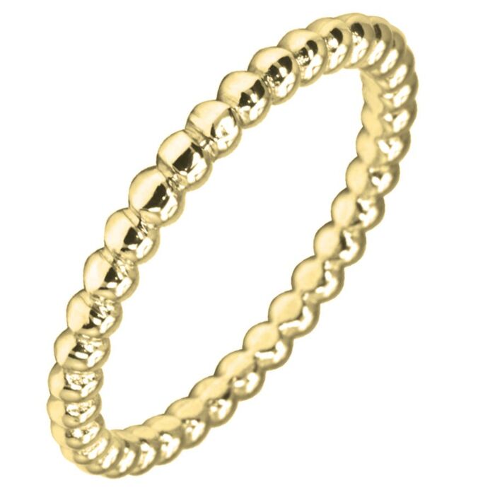 Wedding Ring 1.5mm beaded precious metal ring | W513