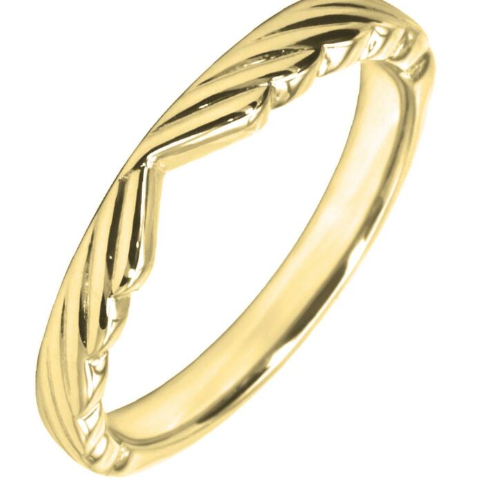 Wedding Ring 2.75mm Diamond Cut Shaped precious metal ring
