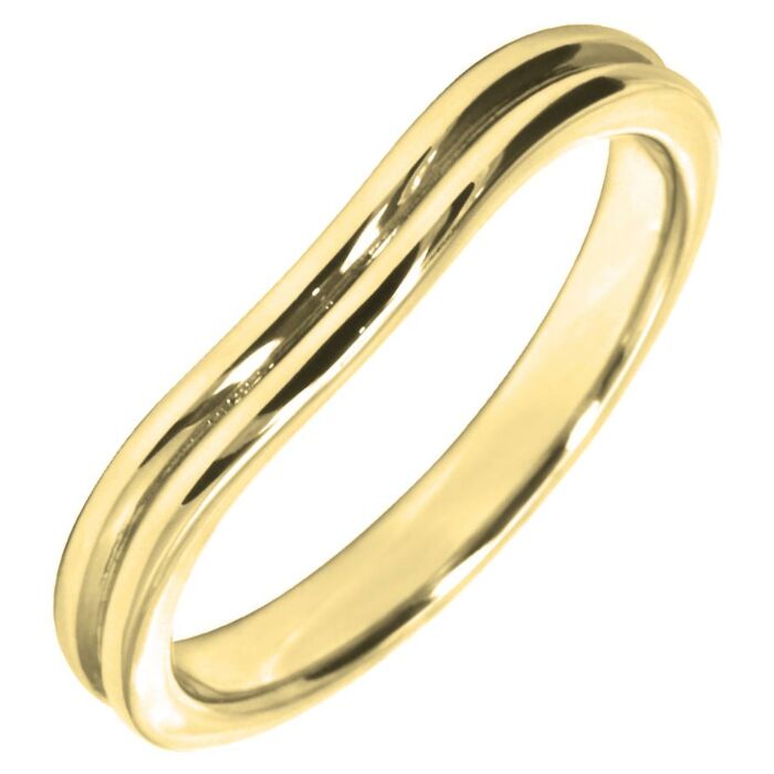 Wedding Ring 2.75mm Shaped precious metal ring